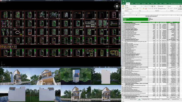 rumah 7x13 meter (3 lantai)