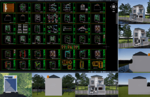 rumah 8x12 m (2 lantai)