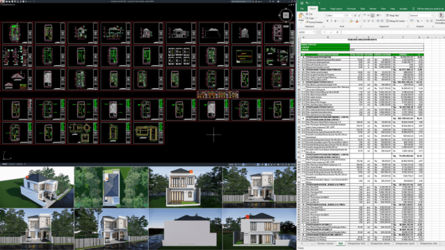 rumah 8x17 meter (2 lantai)