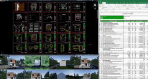 rumah 9x12 meter (2 lantai)