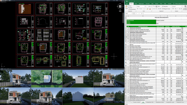 rumah 9x12 meter (2 lantai)