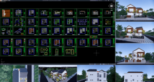 rumah kost 16x17 meter (2 lantai)