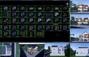 rumah kost 16x17 meter (2 lantai)