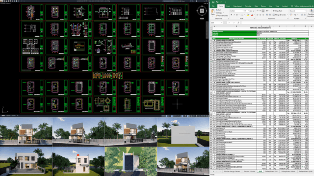 rumah ukuran 6x12 meter (2 lantai)
