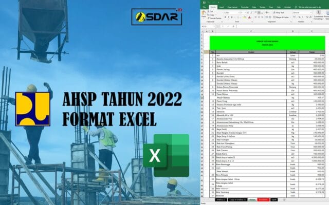 ahsp tahun 2022 format excel