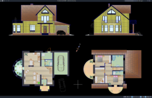 Download Denah+Tampak Rumah Kecil 2 Lantai DWG AutoCAD denah+tampak rumah kecil 2 lantai