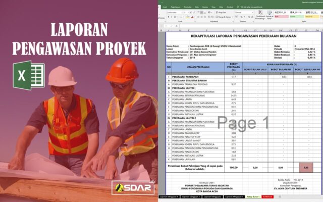 laporan pengawasan proyek format excel