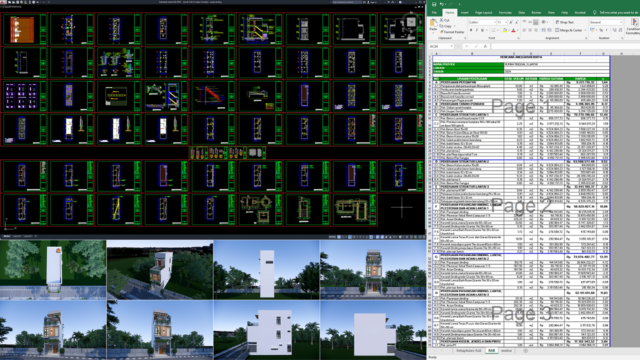 rumah 3.9x13 meter (3 lantai)