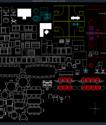 Download Block Furnitur Kantor Bagian 2 DWG AutoCAD block furnitur kantor bagian 2