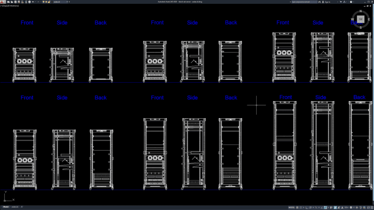 Download Block Set Rak Server DWG AutoCAD - Asdar Id