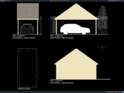 Download Desain Carport Tunggal DWG AutoCAD carport tunggal