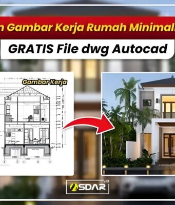 gambar kerja bestek rumah minimalis modern 2 lantai
