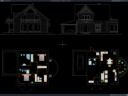 Download Desain Rumah Balkon Klasik DWG AutoCAD rumah balkon klasik 2 lantai