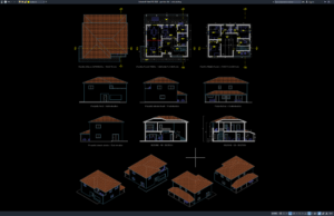 Download Gambar Villa 2 Lantai DWG AutoCAD villa 2 lantai
