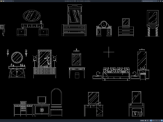 Download Block Meja Rias DWG AutoCAD block meja rias