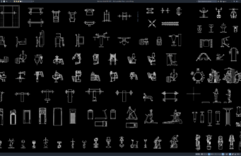 Download Block Peralatan Fitnes DWG AutoCAD block peralatan fitnes