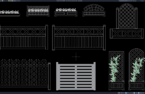 Download Block Area Bunga & Pagar Kayu DWG AutoCAD block area bunga dan pagar kayu