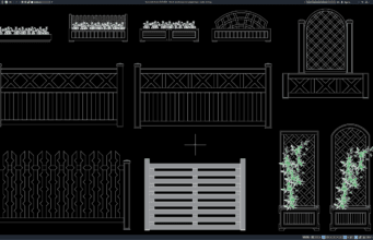 block area bunga dan pagar kayu