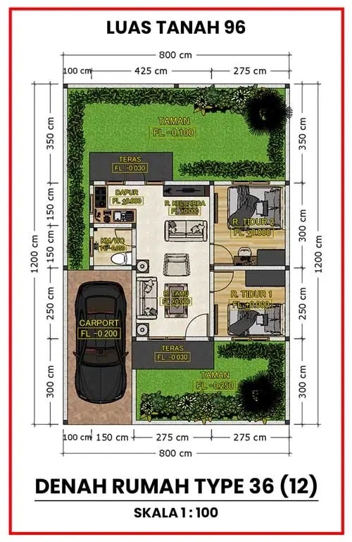 denah 3d type 36 l12 ditanah 96