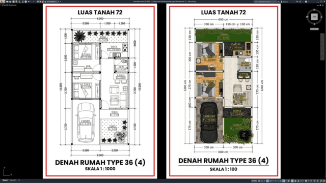 denah type 36 d4 ditanah 72