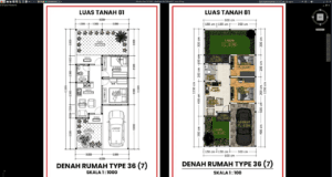 denah type 36 g7 ditanah 81