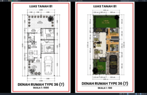 denah type 36 g7 ditanah 81