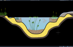 Download Gambar Potongan Kolam Ikan Format DWG AutoCAD potongan kolam ikan