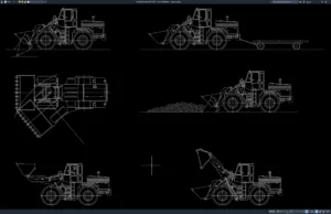 Download Block Bulldozer DWG AutoCAD block bulldozer