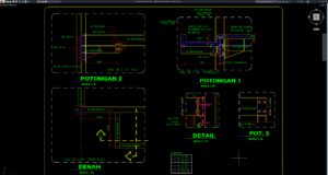 detail sambungan balok