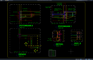 Download Gambar Detail Sambungan Balok DWG AutoCAD detail sambungan balok