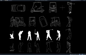Download Block Pemain Golf DWG AutoCAD block pemain golf
