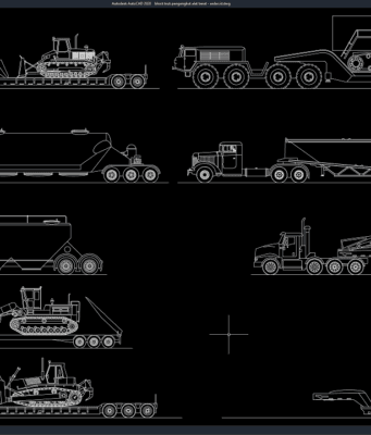 block truk pengangkut alat berat