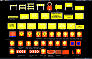 Download Desain Rambu Jalan Malaysia DWG AutoCAD rambu jalan malaysia