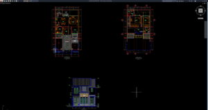 denah tampak rumah modern 2 lantai