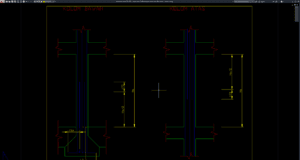 detail anker pada tulangan kolom atas dan bawah