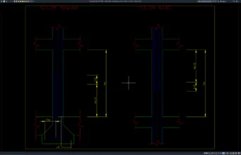 detail anker pada tulangan kolom atas dan bawah