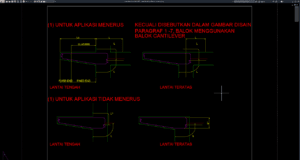 detail balok kantilever