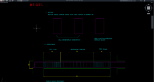 detail begel pada balok