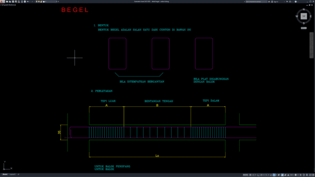 detail begel pada balok detail begel pada balok