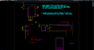 detail jarak antara balok utama