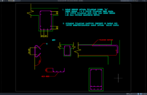 Download Gambar Detail Jarak Antara Balok Utama DWG AutoCAD detail jarak antara balok utama
