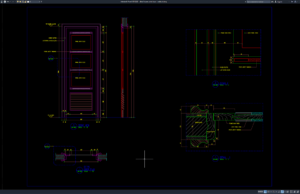 Download Detail Kusen Pintu Kayu DWG AutoCAD detail kusen pintu kayu