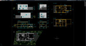 rumah modern atap datar 2 lantai