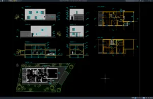 Download Gambar Rumah Modern Atap Datar 2 Lantai DWG AutoCAD rumah modern atap datar 2 lantai