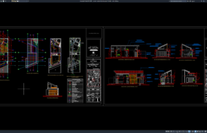 Download Desain Rumah Modern Kontemporer 1 Lantai DWG AutoCAD rumah modern kontemporer 1 lantai