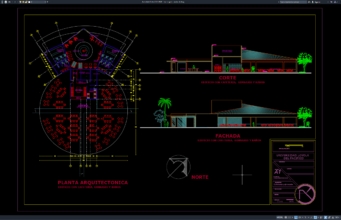 Download Desain Bar+Gym DWG AutoCAD bar + gym