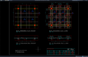 Download Detail Penulangan Plat Lantai DWG AutoCAD detail penulangan plat lantai