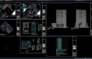 Download Gambar Hotel 16 Lantai Bintang 4 DWG AutoCAD hotel 16 lantai bintang 4