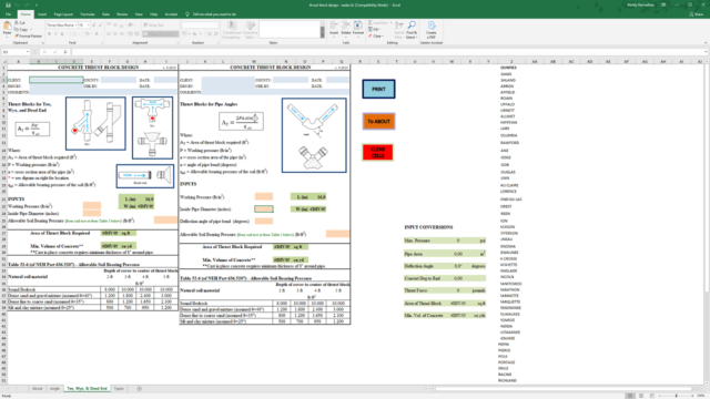 perhitungan pipe thrust block