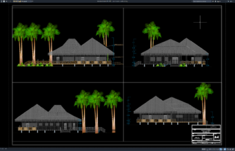 Download Gambar Desain Resort Wisata DWG AutoCAD resort wisata